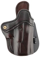 1791 Gunleather ORPDH21SBRR BH2.1 Optic Ready OWB Size 2.1 Signature Brown Leather Paddle Compatible W/Glock 17/Springfield XD/S&W Shield Right Hand