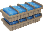 MTM ARRS Ammo Rack With 4 RS-50-24 Ammo Boxes, Clear Blue/Dark Earth