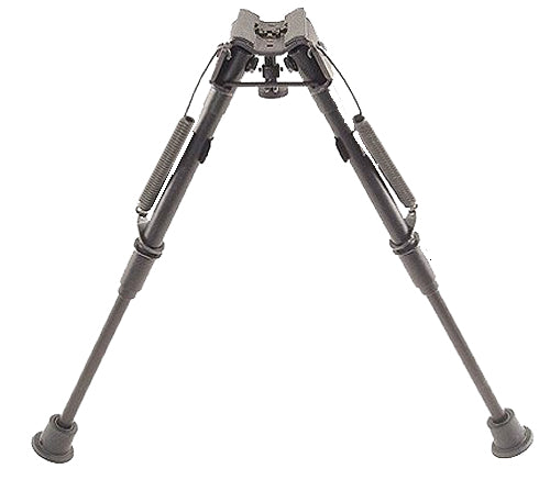 Harris Bipods L1A2 Non-Swivel L Swivel Stud, 9-13", Black Steel/Aluminum, Rubber Feet