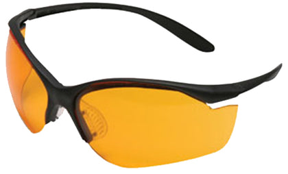 Howard Leight R01537 Uvex Vapor II Shooting Glasses Adult Orange Lens Anti-Fog Polycarbonate Black Frame