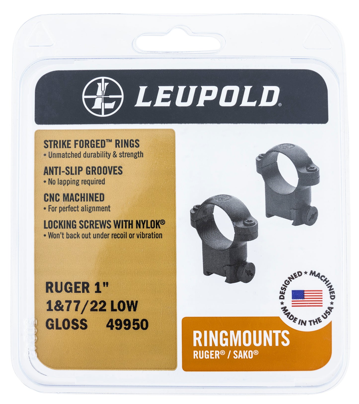 Leupold 51042 RM Scope Ringmounts Ruger M77 30mm High Matte