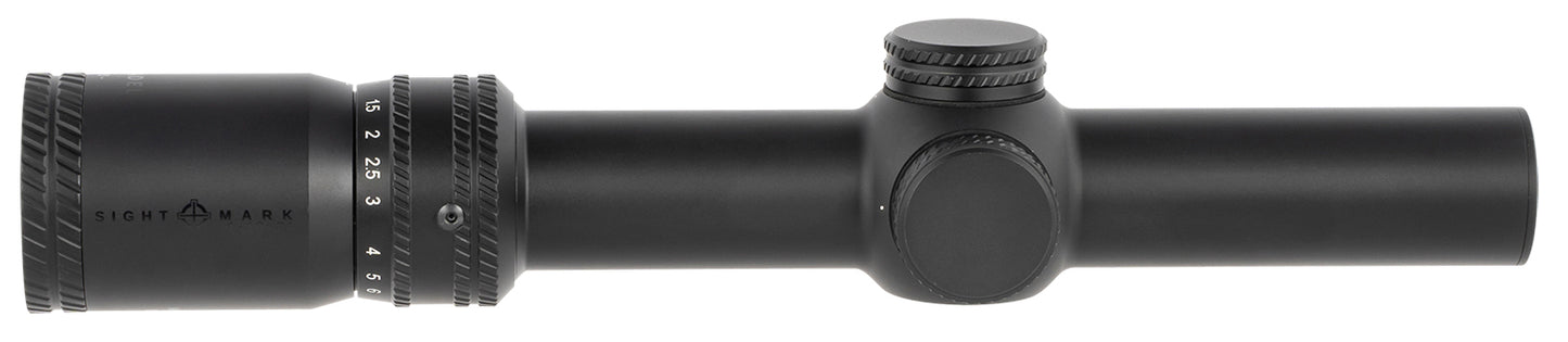 Sightmark SM13138CR1 Citadel Black Hardcoat Anodized 1-10x 24mm 30mm Tube Illuminated Red CR1 Reticle