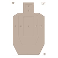 Birchwood Casey BC-37029 Eze-Scorer 23" X 35" IPSC Practice 5 Paper