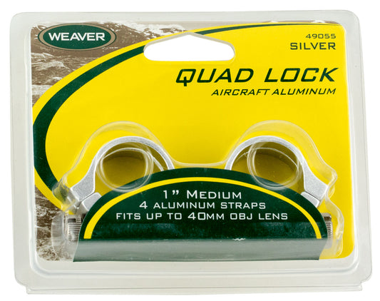 WEAVER QUAD LOCK RNGS 1" HI SLVR