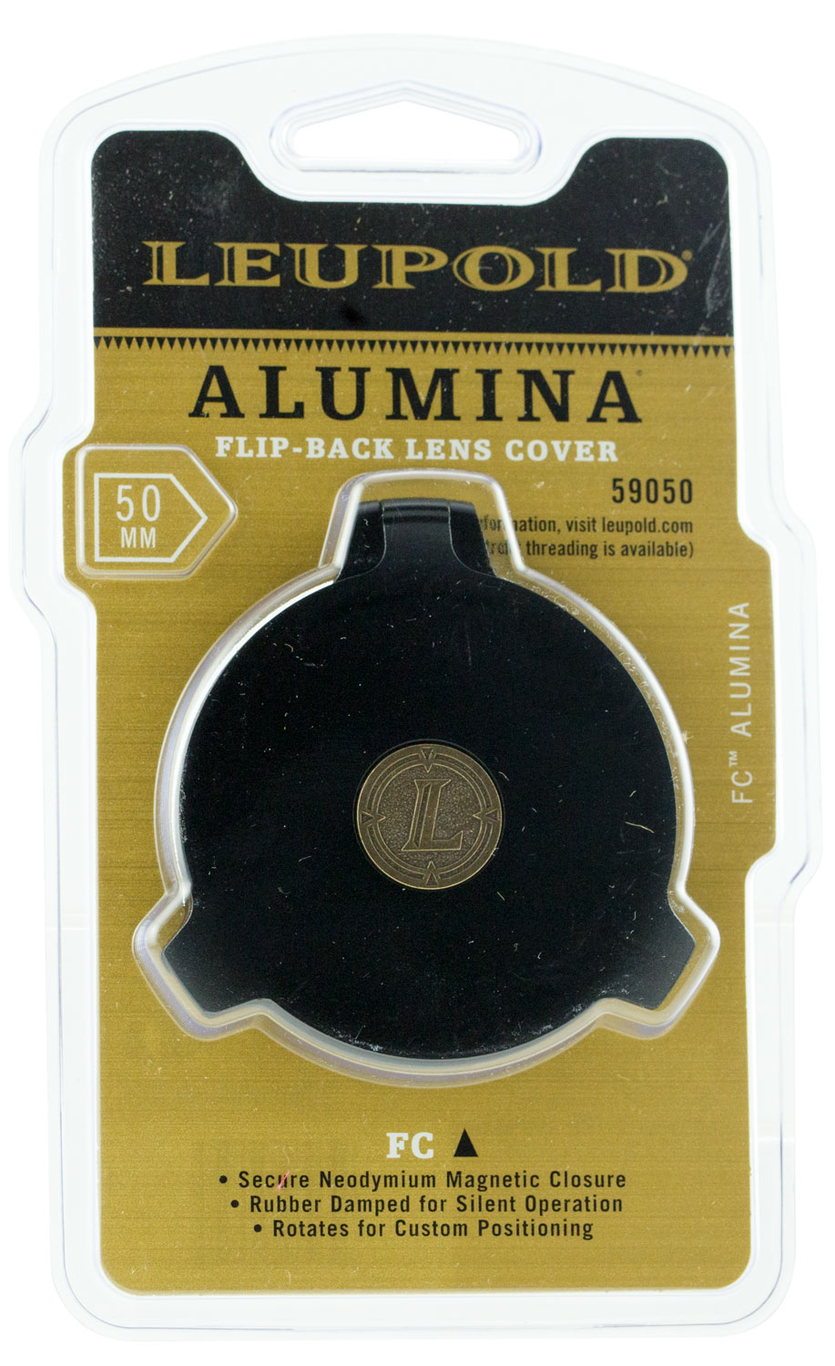 Leupold 59050 Alumina Scope Cover Matte Black Aluminum 50mm Obj. Screw On