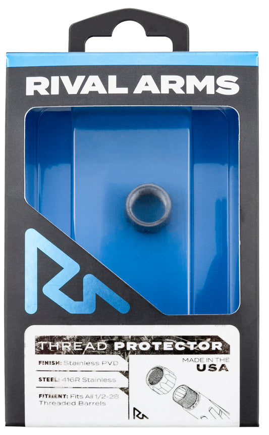 Rival Arms RA-RA300001D Thread Protector 9mm Luger Stainless PVD 416R Stainless Steel 1/2"-28 Tpi