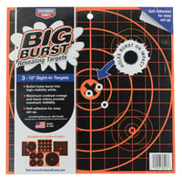 Birchwood Casey 36123 Big Burst Revealing Target Black/Orange Self-Adhesive Paper White 3 Targets