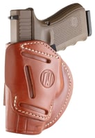 1791 Gunleather 4WH6CBRR 4-Way IWB/OWB Size 06 Classic Brown Leather Belt Clip Compatible W/ Glock 17/Ruger American Pistol Ambidextrous