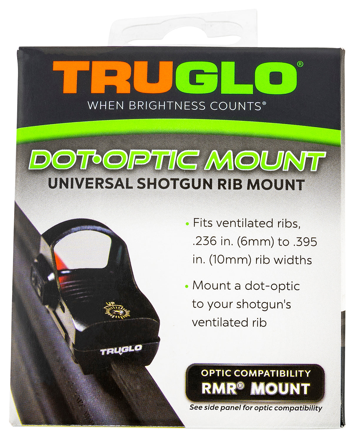 TruGlo TGTG8954U2 Universal Shotgun Rib Mounts Black Trijicon RMR