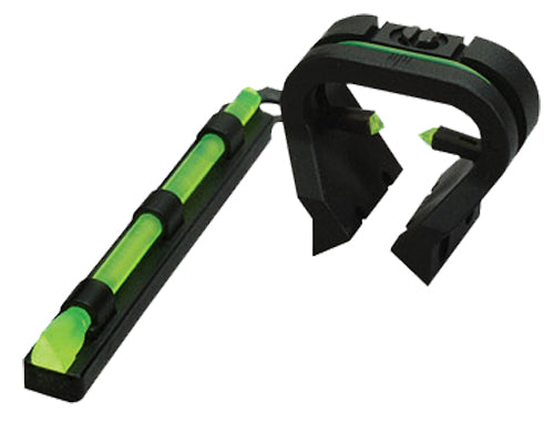 HiViz TT1001 Tri-Viz Turkey/Deer Sight Set Black | Green Fiber Optic