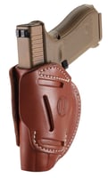 1791 Gunleather 3WH5CBRA 3-Way IWB/OWB Size 05 Classic Brown Leather Belt Loop Compatible W/ Glock 17 Compatible W/ Springfield XD Compatible W/ S&W M&P Compatible W/ HK VP9 Ambidextrous Hand