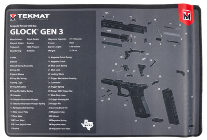 TekMat TEKR17GLOCKG3 Glock Gen 3 Glock Gen3 Parts Diagram 11