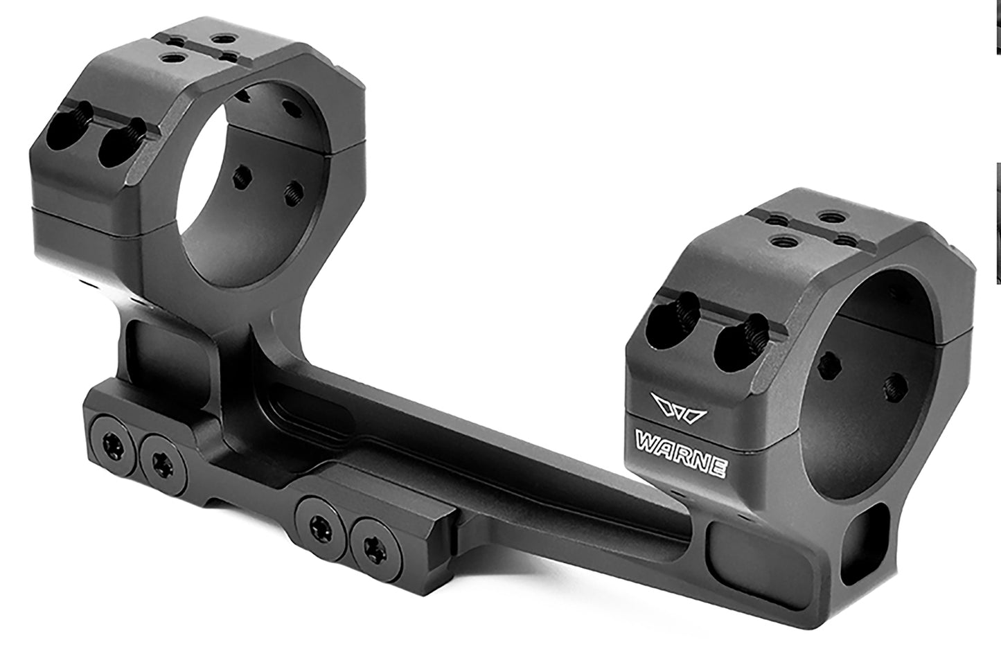 Warne 7818M Precision Cantilever Mount Scope Mount/Ring Combo Black Anodized 30mm 0 MOA