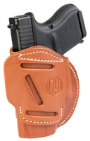 1791 Gunleather 4WH3CBRR 4-Way IWB/OWB Size 03 Classic Brown Leather Belt Clip Compatible W/Glock 26/Ruger LC9/S&W M&P Shield 2.0 9/40 Right Hand