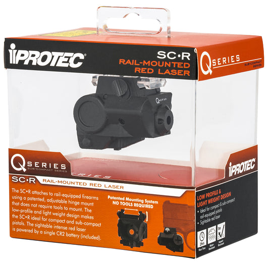 IProtec 6116 SC-R Rail-Mounted Red Laser Q-Series Black Compact/ Subcompact Pistols