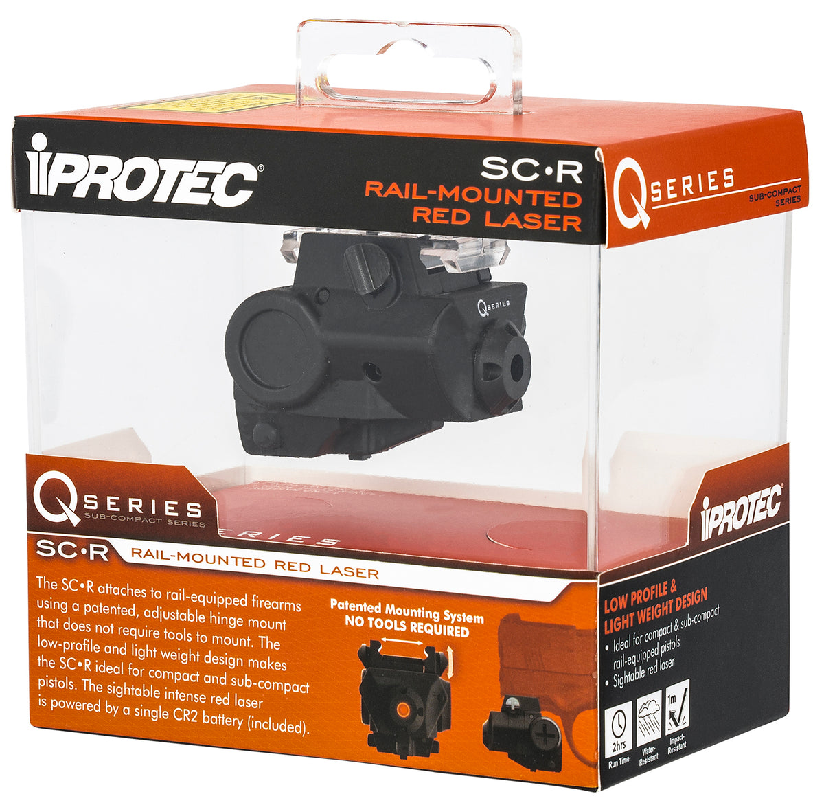 IProtec 6116 SC-R Rail-Mounted Red Laser Q-Series Black Compact/ Subco ...