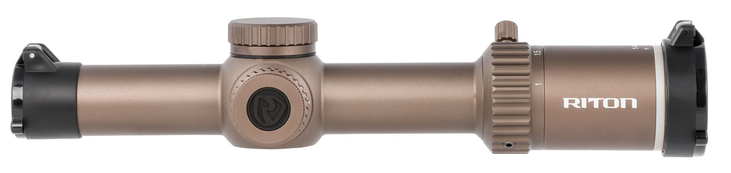 Riton Optics 3T18ASIB 3 Tactix Flat Dark Earth 1-8x24mm 30mm Tube Illuminated OT Reticle