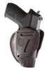 1791 Gunleather 3WH5SBRA 3-Way IWB/OWB Size 05 Signature Brown Leather Belt Loop Compatible W/ Glock 17 Compatible W/ Springfield XD Compatible W/ S&W M&P Compatible W/ HK VP9 Ambidextrous Hand