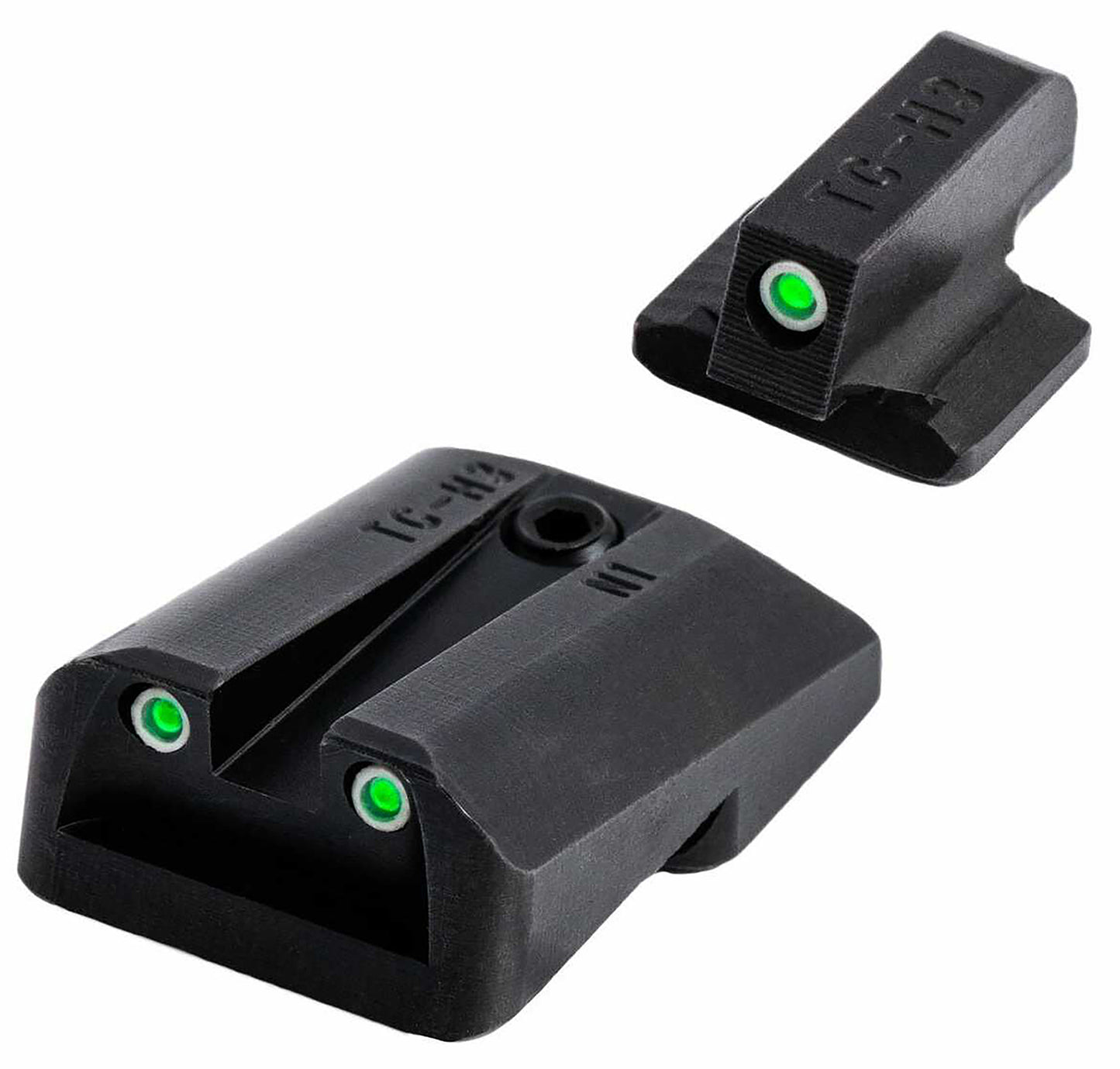 TruGlo TGTG231F2W Tritium Pro Black | Green Tritium White Outline Front Sight Green Tritium Rear Sight