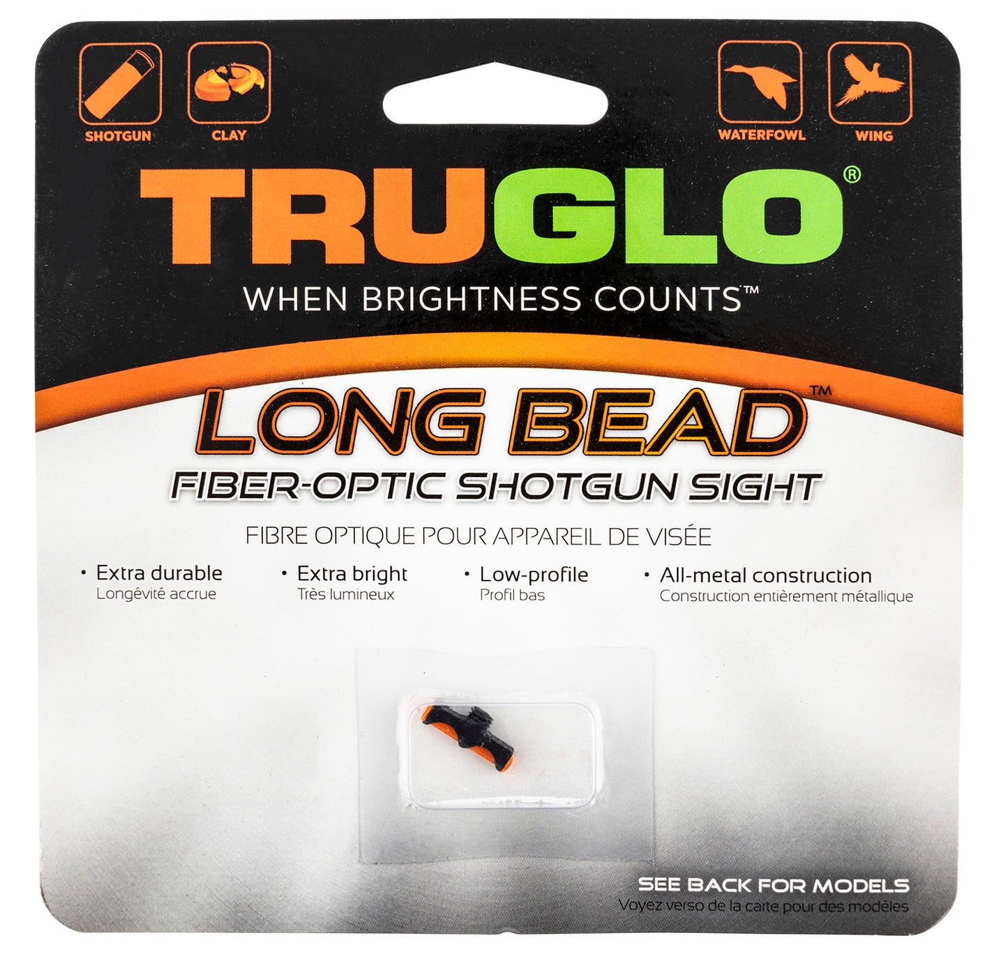 Truglo TG947ERM Long Bead Metal Browning/Caesar Guerini/Charles Daly/Franchi/Moss Reserve O/U/Wthby/Win Fiber Optic Red 3mm