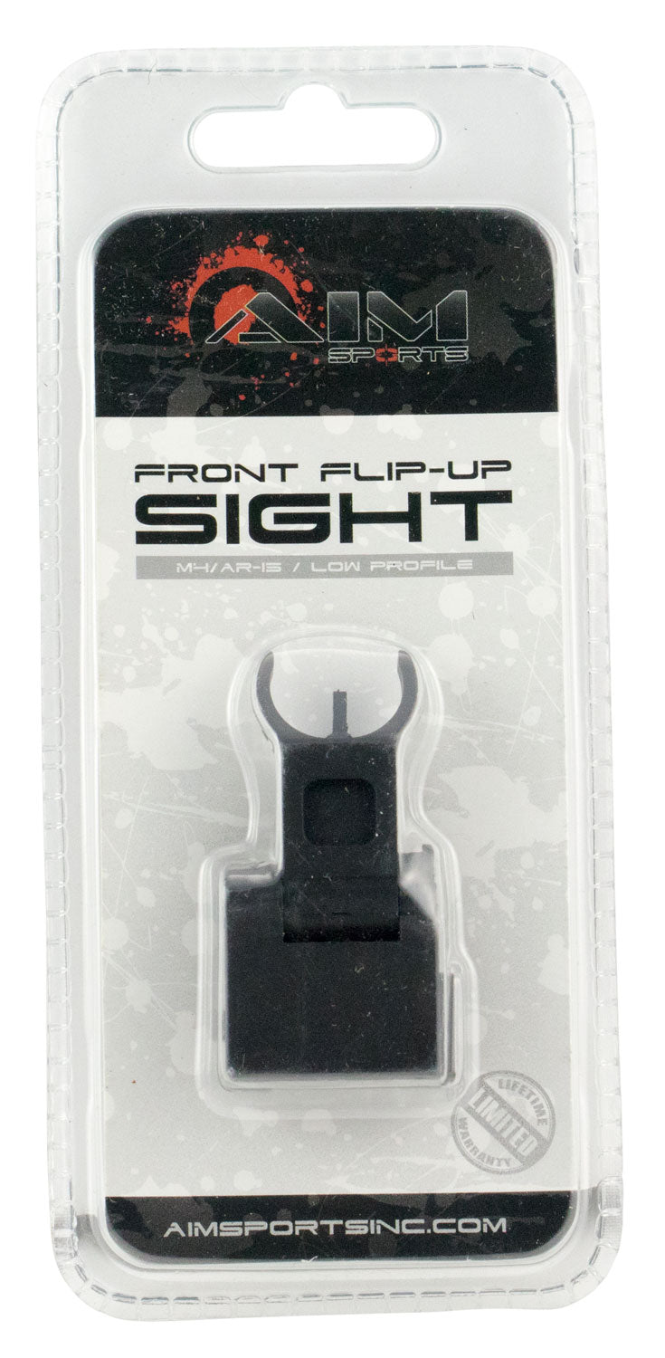 Aim Sports MT200 AR Low Profile Front Flip Up Sight Black Anodized Low Profile For AR-15