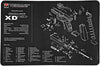 TekMat TEKR17XD Springfield Armory XD Cleaning Mat Springfield XD Parts Diagram 11" X 17"
