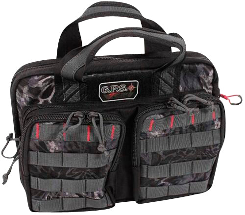 GPS Bags GPST1316PCP Tactical Quad +2 PRYM1 Blackout 1000D Polyester With YKK Lockable Zippers, 8 Mag Pockets, 2 Ammo Front Pockets, Visual ID Storage System & Holds Up To 6 Handguns