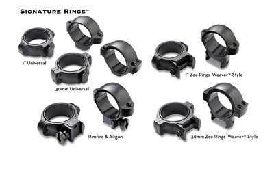 BURRIS SIGN MED 1" ZEE RINGS BLACK