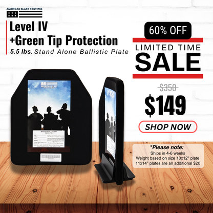 Level IV + Green Tip Protection Stand Alone Ballistic Plate