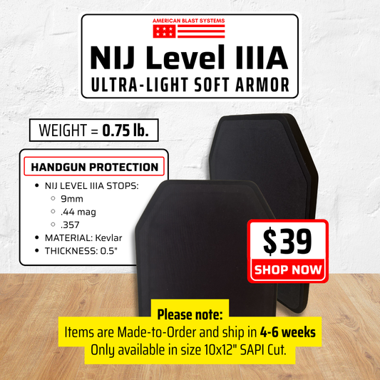 Level IIIA Soft Armor Insert